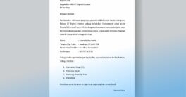 Contoh Surat Lamaran Kerja di PT HWI Jepara